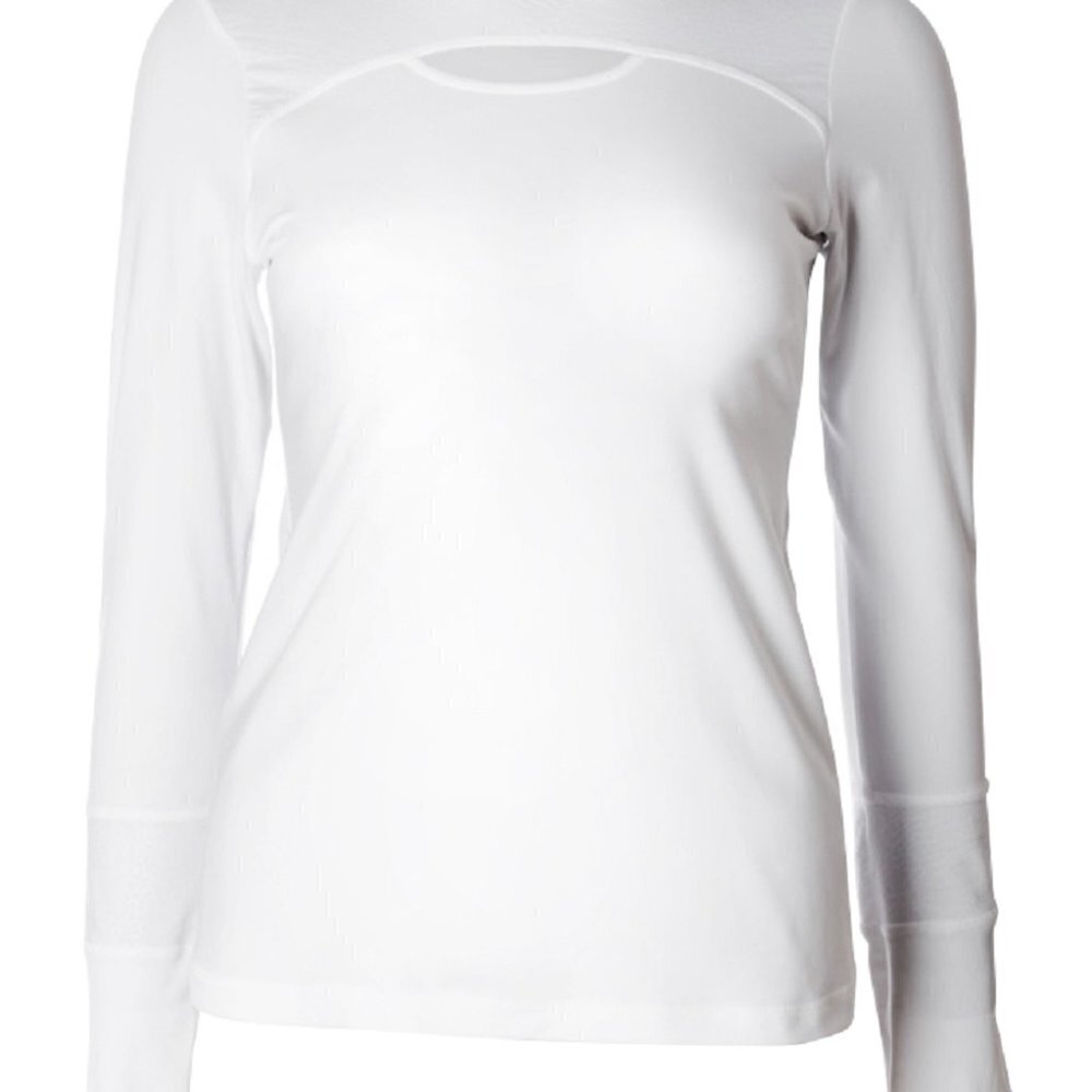 NWT SOFIBELLA Wear Alley Long Sleeve Top - White - 2X